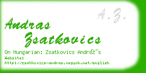 andras zsatkovics business card
